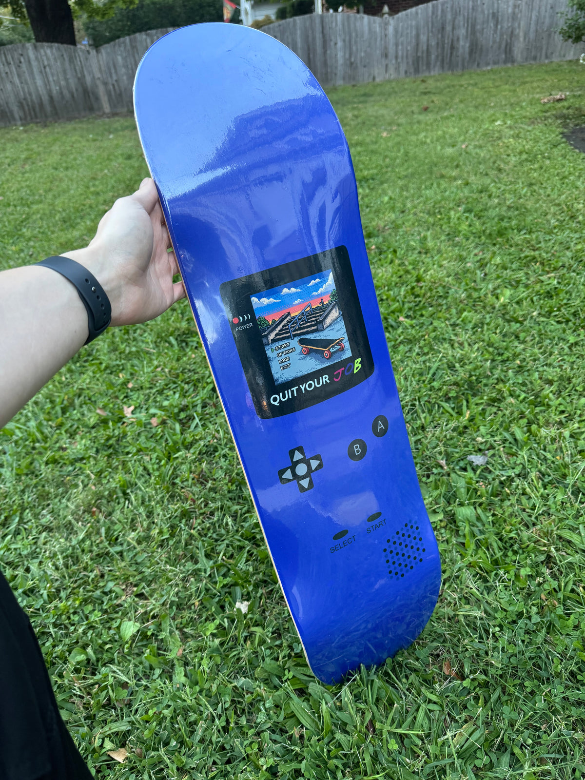 Purple Retro Console Skate Deck 8.5 Inch Twin Nose and Tail