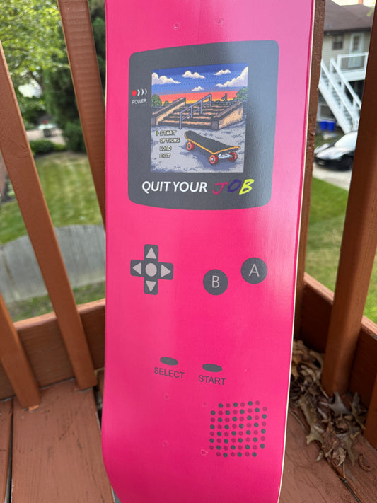 Pink Berry Retro Console Skate Deck – 7.8"