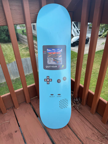 Teal Retro Console Skate Deck – 8.0"