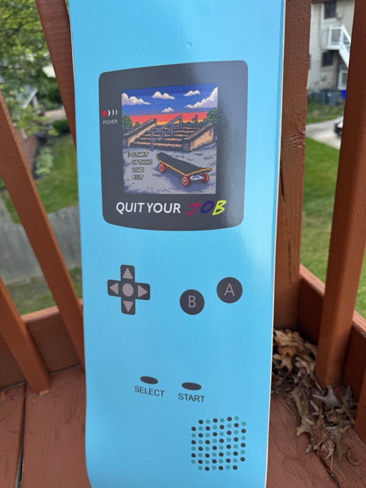Teal Retro Console Skate Deck – 8.0"